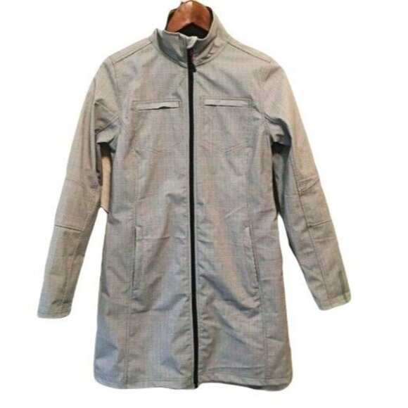 Mondetta Women's Full Zip Front Fleece Lined Plaid Coat Bonded Jacket Sz Medium - Picture 2 of 16